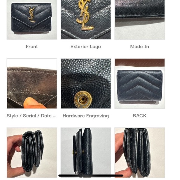 Authentic- YSL Cassandra Ultra Compact- Wallet -Tri fold - Picture 11 of 14